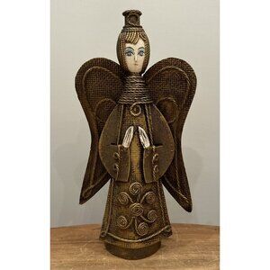 Vtg Mid Century Paper/Papier Mache Christmas Angel 17” Japan MCM Candle Holder